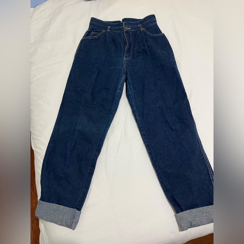 Tres Jolie Vintage 70s Dark Blue Relaxed Jeans